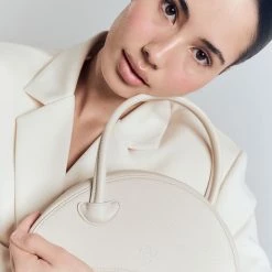 Rey, The Label Accessories Luna Ivory Mini Half Moon Bag