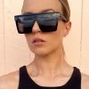 Reality Eyewear Malibu Oversized Flat Top Square Black Sunglasses