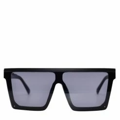 Reality Eyewear Malibu Oversized Flat Top Square Black Sunglasses