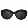 Reality Eyewear Accessories Marmont Chunky Cat Eye Black Polarised Sunglasses