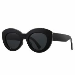 Reality Eyewear Accessories Marmont Chunky Cat Eye Black Polarised Sunglasses