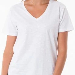 Silent Theory Fashion Marvellous V Neck White Tee