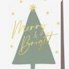 Elm Paper Merry & Bright Tree Greeting Card Home & Beauty