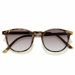 Prive Revaux Maestro Round Thin Champagne Tort Grey Gradient Lens Sunglasses