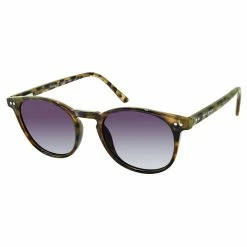 Prive Revaux Maestro Round Thin Champagne Tort Grey Gradient Lens Sunglasses