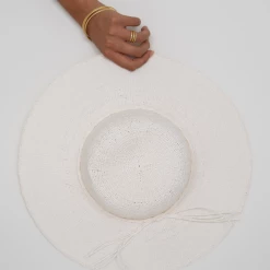 Humidity Lifestyle Accessories Margherita White Sun Hat