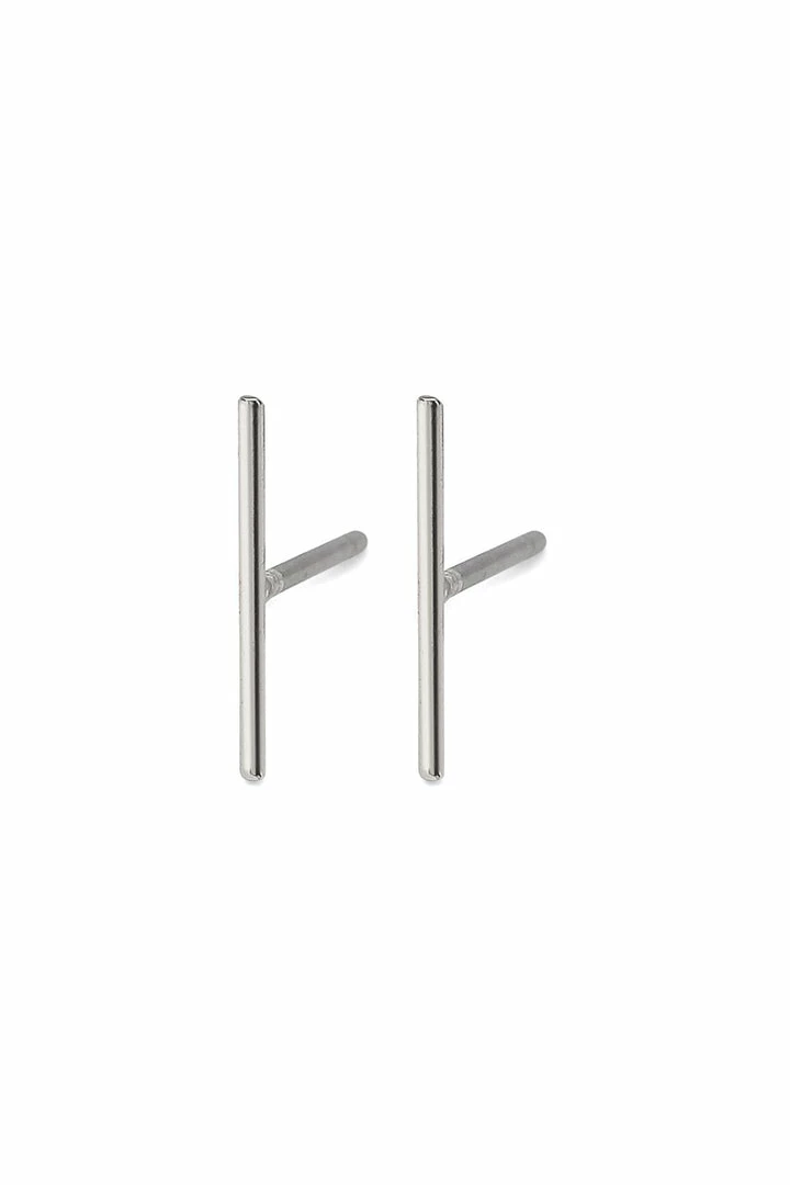 Pilgrim Marta Small Bar Stud Earrings Silver Accessories