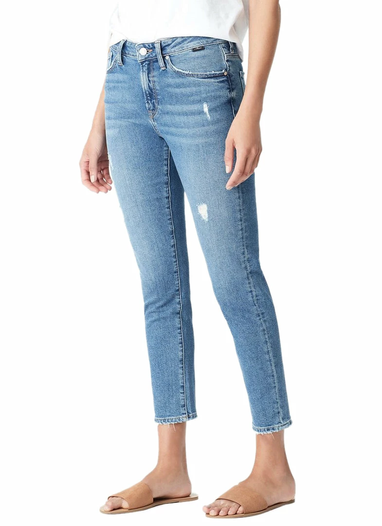 Mavi Mykonos Mid 90's Soft Abrasion Slim Boyfriend Blue Denim Jean