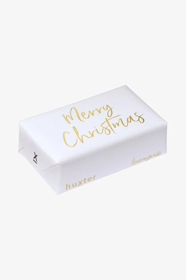 Huxter Merry Christmas White Gold Foil Lemongrass Soap