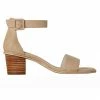 Mickee Nude Leather Ankle Strap Heel