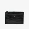 Peta + Jain Millie Black Croc Vegan Leather Slim Wallet Accessories