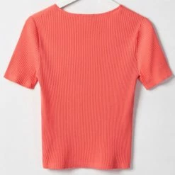 Among The Brave Fashion Mindful Square Neck SS Watermelon Rib Tee