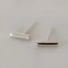 Sophie Accessories Mini Bar Stud Earrings Silver