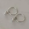 Sophie Accessories Mini Pearl Sleeper Earrings Silver