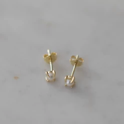 Sophie Accessories Mini Pearl Stud Earrings Gold