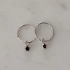 Sophie Accessories Mini Rock Sleeper Earrings Black Silver