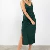Among The Brave Fashion Moonlight Forest Satin Bias Slip Dress