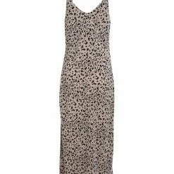 Among The Brave Fashion Moonlight Natural Animal Midi Slip Dress
