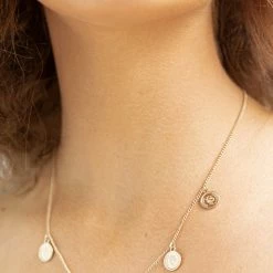 Flo Gives Back 15% To Women In Need 5 Coin Pendant Gold Necklace Accessories