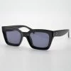 Reality Eyewear Accessories Onassis Square Black With Smoke Lens Sunglasses