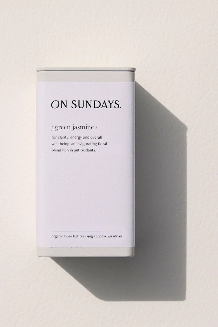 On Sundays Eat & Drink Green Jasmine 40 Serve Loose Leaf Tea Tin