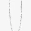 Flo Gives Back 15% To Women In Need Oval Chain Rhodium Necklace Accessories