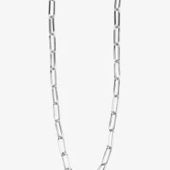 Flo Gives Back 15% To Women In Need Oval Chain Rhodium Necklace Accessories
