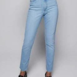 Nobody Denim Fashion Frankie Intention Ankle Stretching Sky Blue Jean