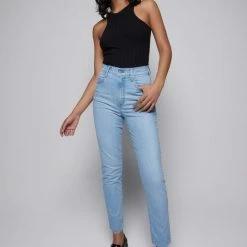 Nobody Denim Fashion Frankie Intention Ankle Stretching Sky Blue Jean