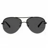 Le Specs Panarea Aviator Black Smoke Lens Sunglasses Accessories
