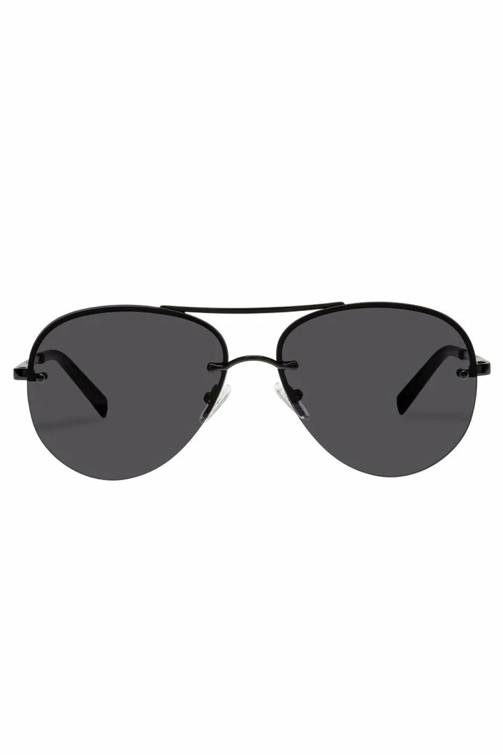 Le Specs Panarea Aviator Black Smoke Lens Sunglasses Accessories