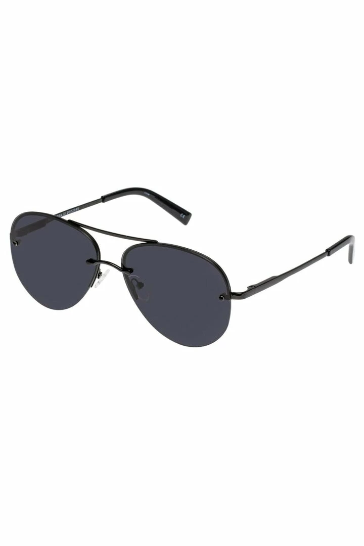 Le Specs Panarea Aviator Black Smoke Lens Sunglasses Accessories