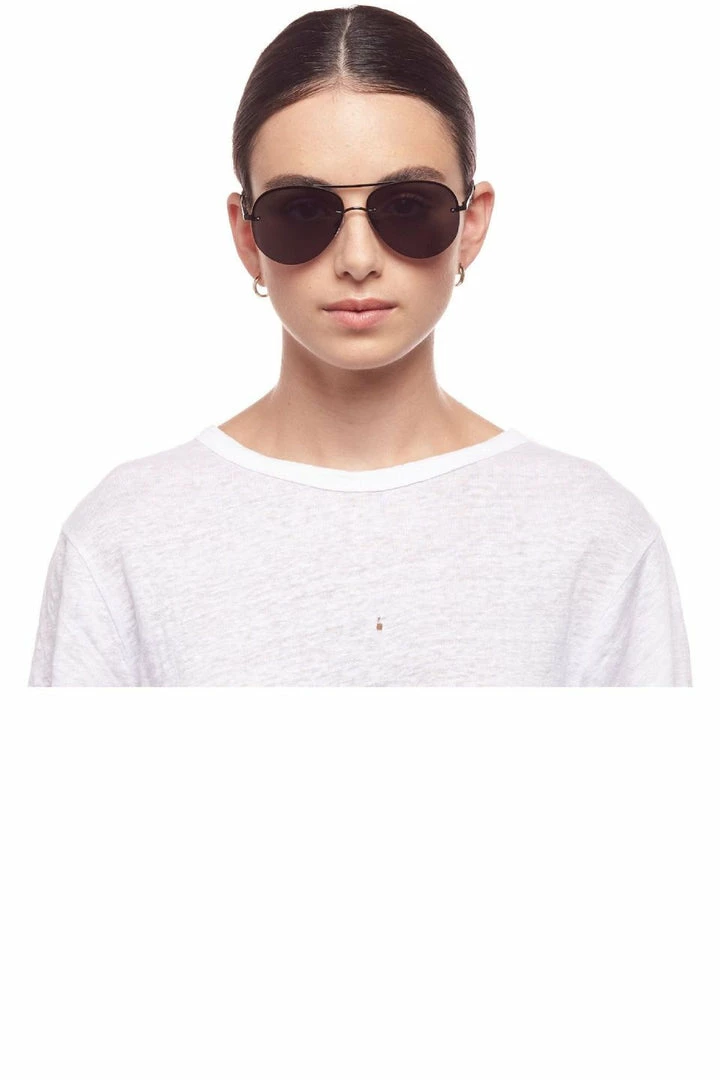Le Specs Panarea Aviator Black Smoke Lens Sunglasses Accessories