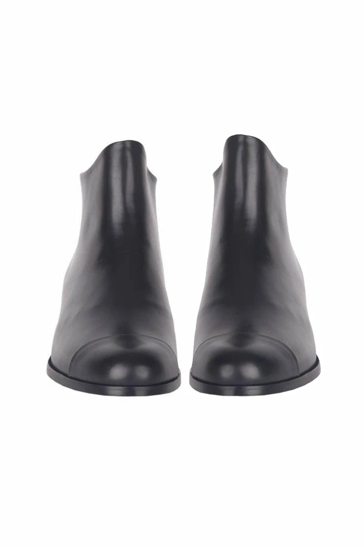 Beau Coops Accessories Beau5 Parma Black Leather Natural Sole Ankle Boot