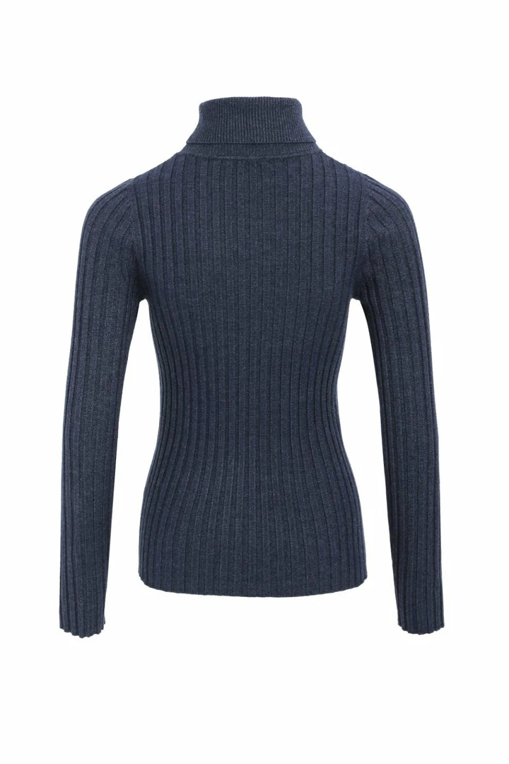Among The Brave Fashion Phenomenal Navy Marle Rib Knit Tutleneck
