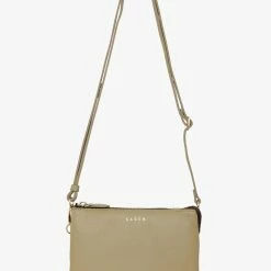 Saben Tilly Multi Pocket Tussock Pale Green Leather Crossbody Clutch