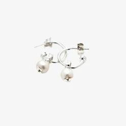 Stolen Purity Sleeper Pearl Earrings Silver Accessories