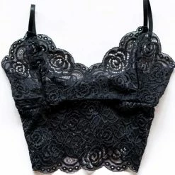 Queen Of The Foxes Tops & Tees Strappy Black Lace Bralette