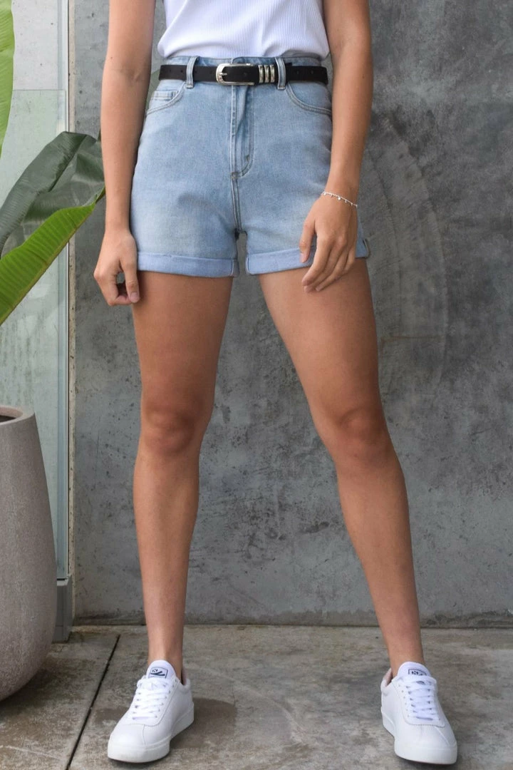 Among The Brave Fashion Edie Relaxed Blue Denim Shorts