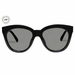 Le Specs Resumption Sustainable Black Frame With Khaki Lens Cat Eye Sunglasses Accessories