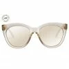 Le Specs Resumption Sustainable Stone Frame With Gold Lens Cat Eye Sunglasses