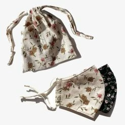 Personal Space Neutral Floral + Black Floral Face Mask Two Pack Accessories