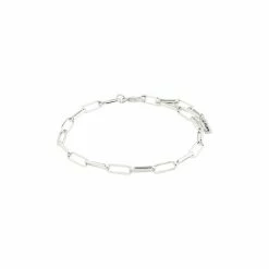 Pilgrim Accessories Ronja Rectangular Chain Link Silver Bracelet