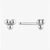 Ania Haie Modern Minimalism Small Silver Three Ball Stud Earrings Accessories