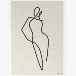 Papier HQ Homebodii Linen Slate Natural Framed A2 Print