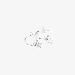 Stolen Girlfriends Club Star Anchor Silver Sleeper Earrings