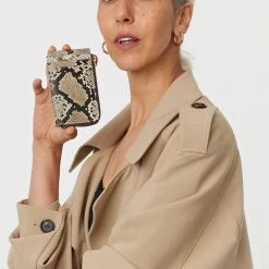 Saben Winona Card Holder Brown Python Leather