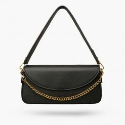 Rey Accessories Save The Date Black Baguette Bag