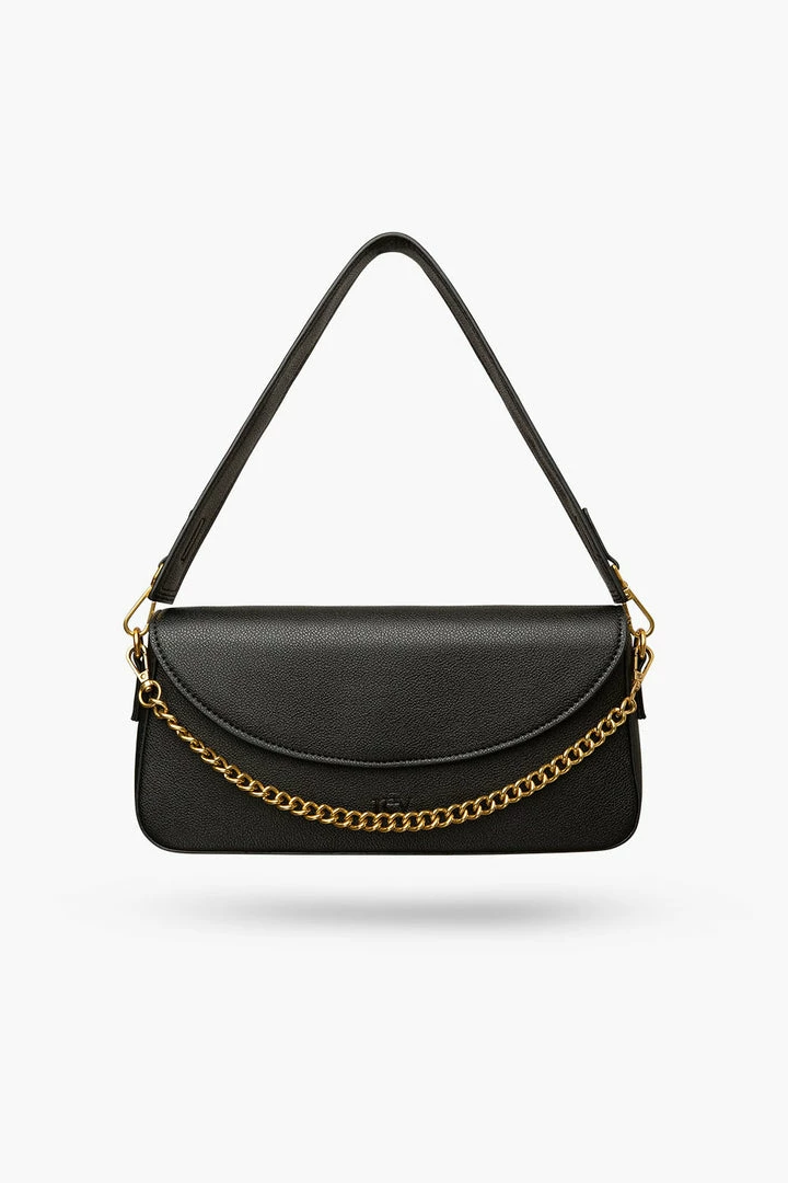 Rey Accessories Save The Date Black Baguette Bag