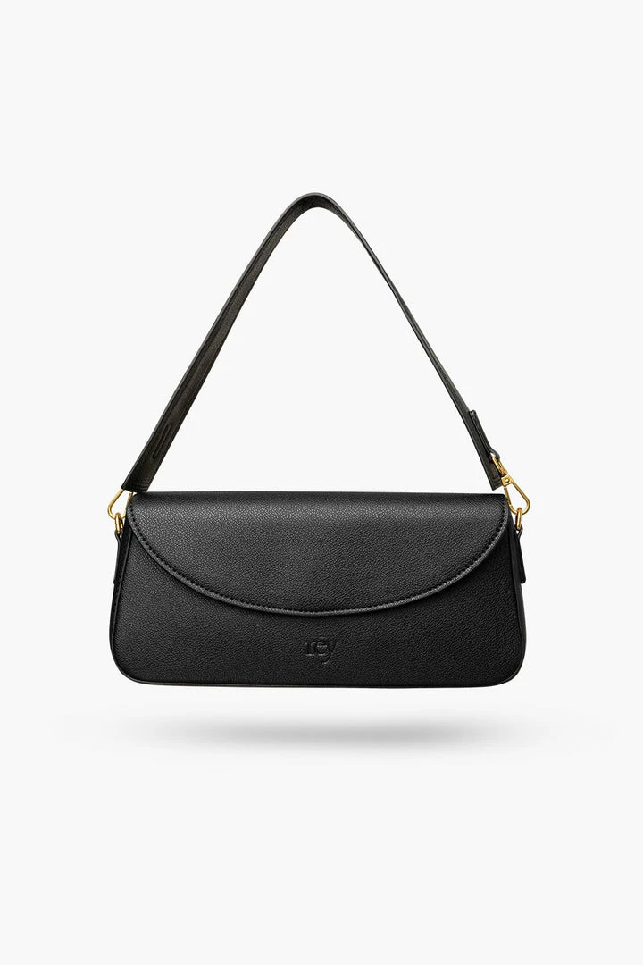 Rey Accessories Save The Date Black Baguette Bag